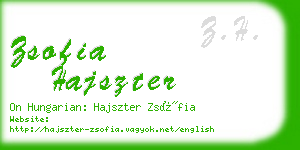 zsofia hajszter business card